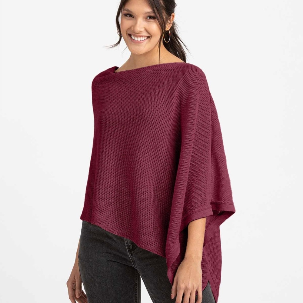Elegant Burgundy Knit Wrap